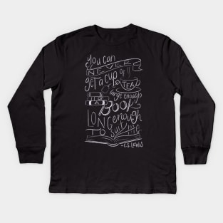 Books & Tea C.S. Lewis Kids Long Sleeve T-Shirt